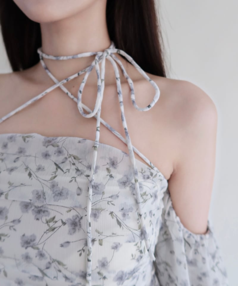 イロン YILON MADE Joli flower blouse ブラック