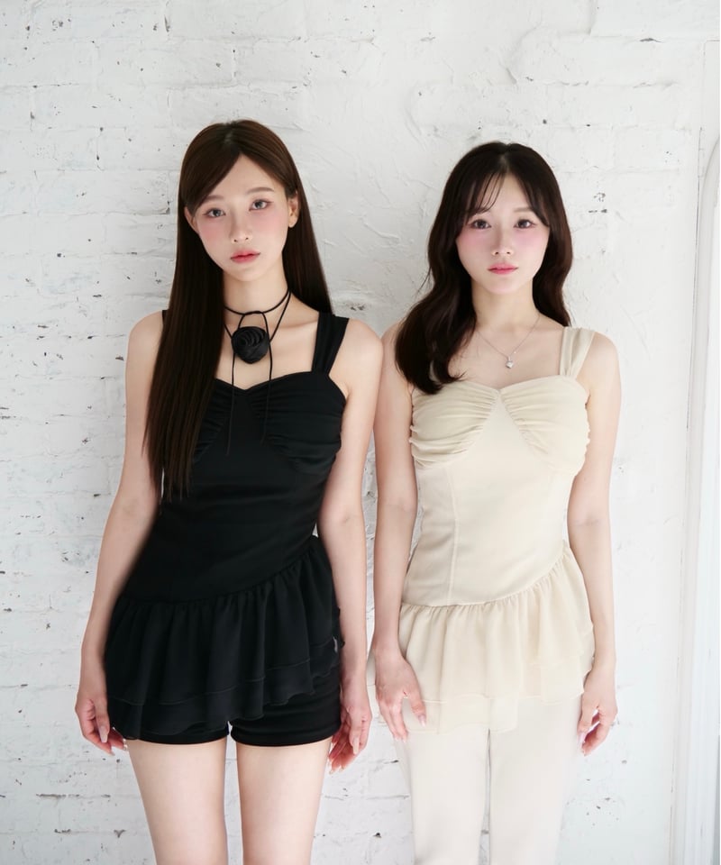 YILON MADE 】Ange ballerina tops ブラック