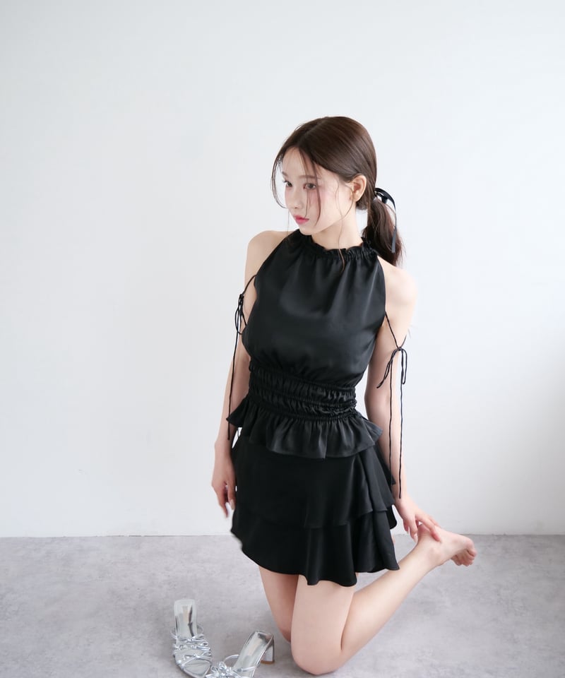 YILON MADE 】Satin ribbon tops | 【YILON】イロン｜公式