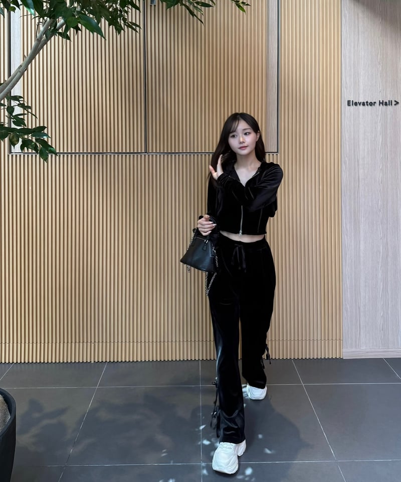 YILON MADE】Relux velour setup (pants) | 【YILON