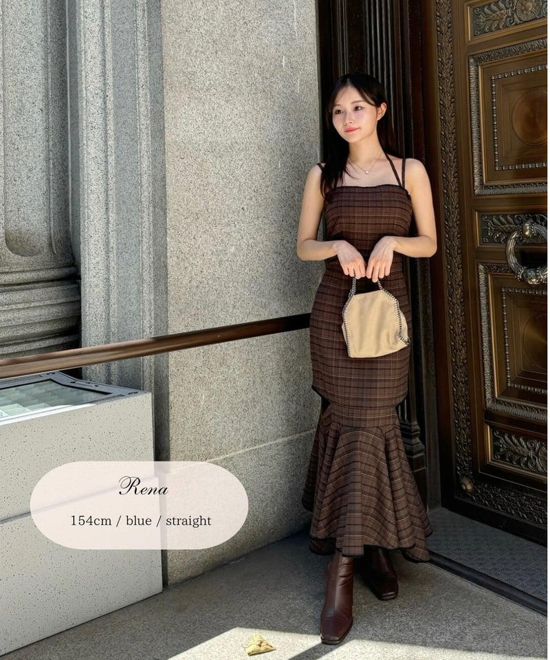 YILON MADE Cutout check op イロン