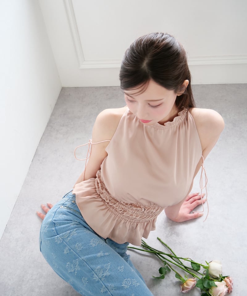 YILON MADE 】Satin ribbon tops | 【YILON】イロン｜公式
