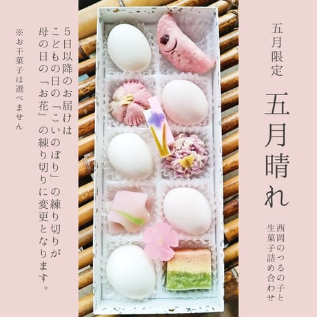 【五月限定 五月晴れ】10個入 西岡のつるの子と季節の生菓子