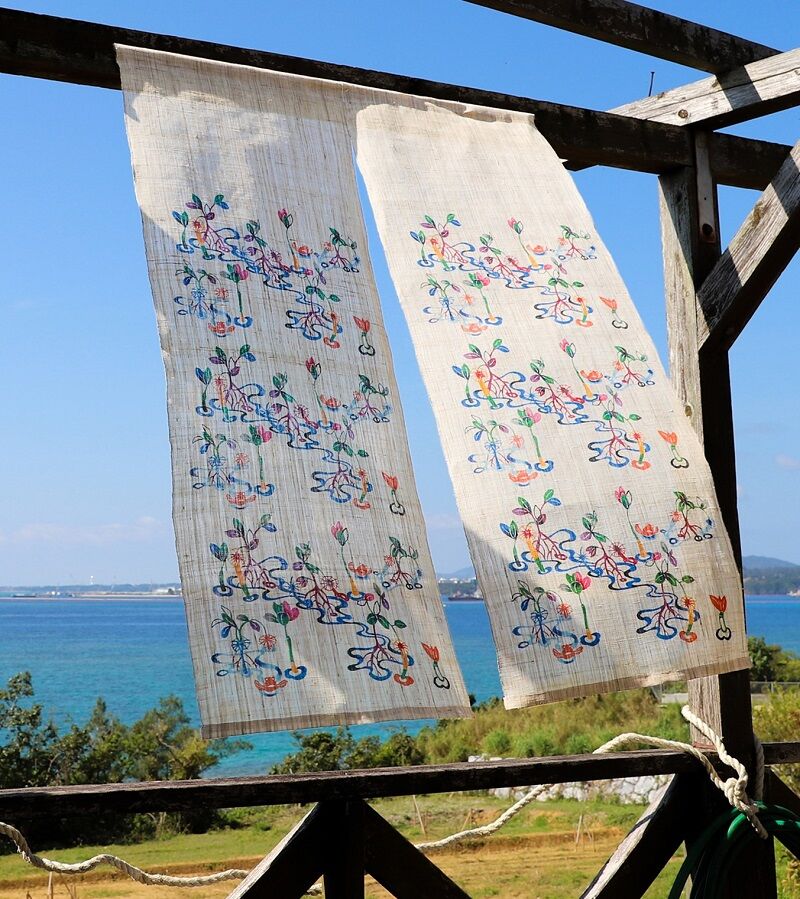 暖簾 マングローブ | 藤﨑紅型工房