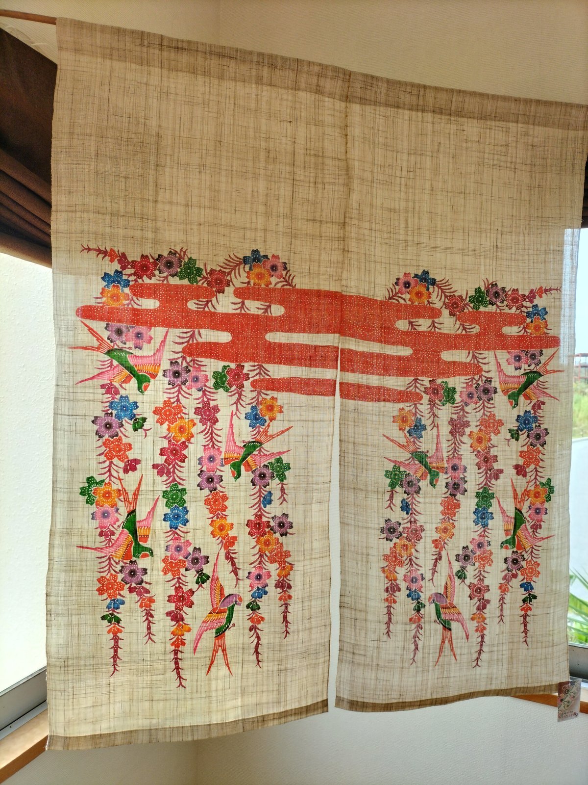 暖簾 しだれ桜 | 藤﨑紅型工房