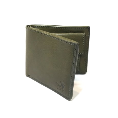 アゴモノガタリ・ヌメ革二つ折り財布（フラップ式小銭入れ）