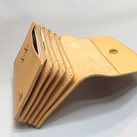アゴモノガタリ・ヌメ革ジャバラ（蛇腹）カードケース