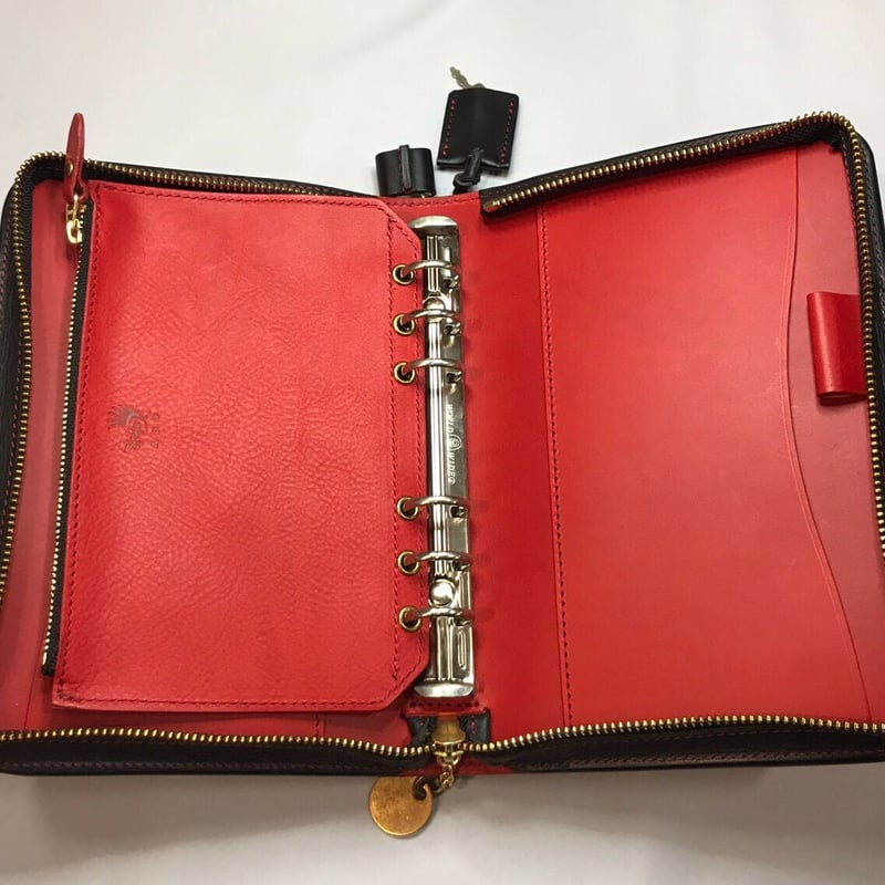 アゴモノガタリ・ヌメ革システム手帳ケース（バイブルサイズ