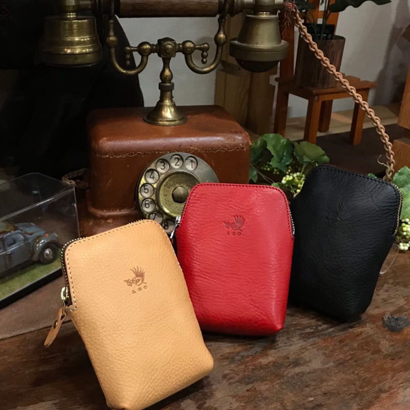 専用出品　ヌメポーチ フォグワックス レザー ポーチ 本革 メンズ ミニポーチ
