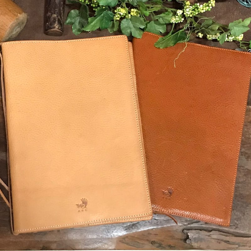 アゴモノガタリ・ヌメ革ノートカバーB5サイズ（ブックカバー 