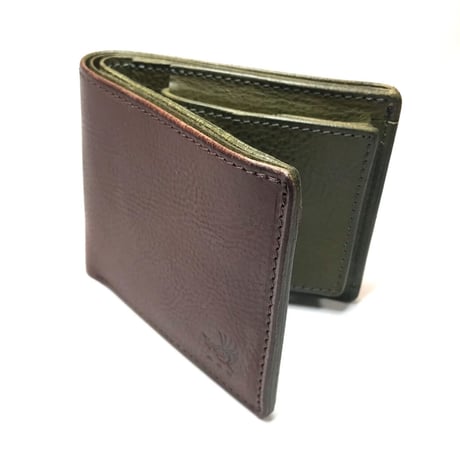 アゴモノガタリ・ヌメ革二つ折財布（ボックス小銭入れ）