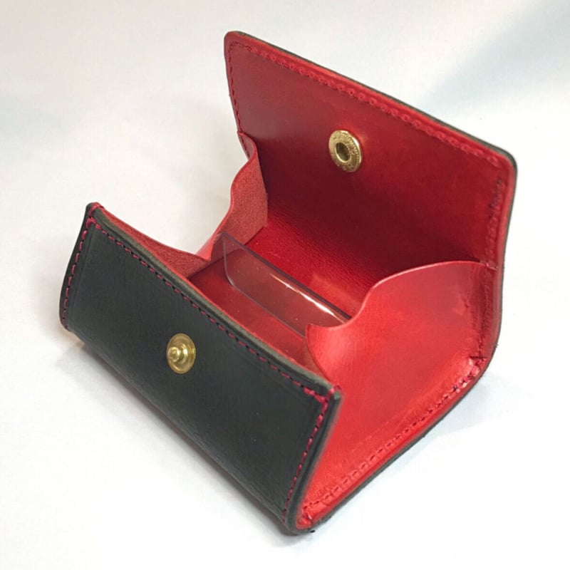 アゴモノガタリ・ヌメ革ボックス型ワイド小銭入れ（Wサイズ