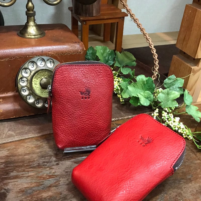 アゴモノガタリ・ヌメ革マルチポーチ（ワイド） | レザー