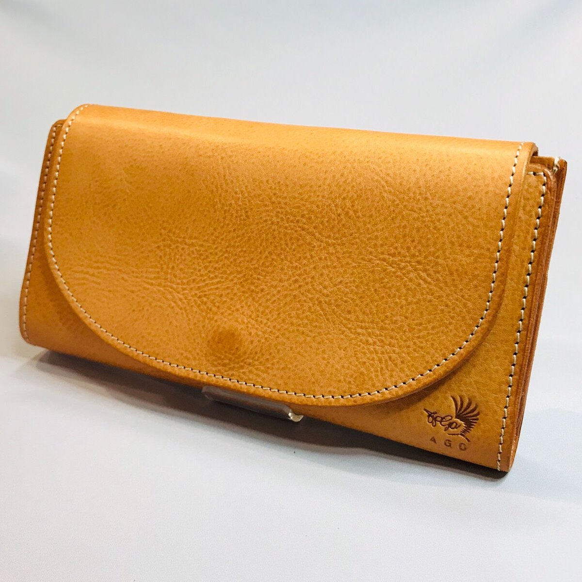 レザークラフト ハンドメイド 三つ折りミニ財布イタリア産認証ヌメ革仕様