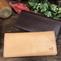 アゴモノガタリ・ヌメ革薄型長財布（薄作り小銭入れなし）