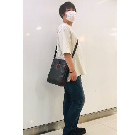 【豊岡鞄】PU×レザーショルダー（Ｌ）