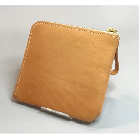 アゴモノガタリ・ヌメ革L字ファスナーハーフ財布（小銭入れ付き）