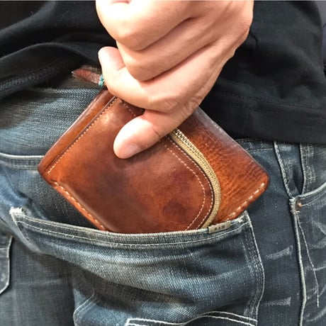 アゴモノガタリ・ヌメ革小型財布（ミニ財布）