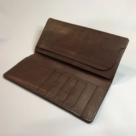 アゴモノガタリ・ヌメ革薄型長財布（薄作り小銭入れなし）