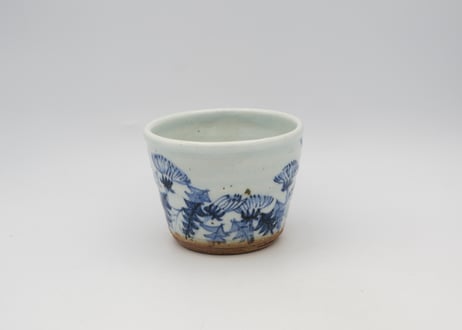 山本博　染付け陶器たんぽぽマグ