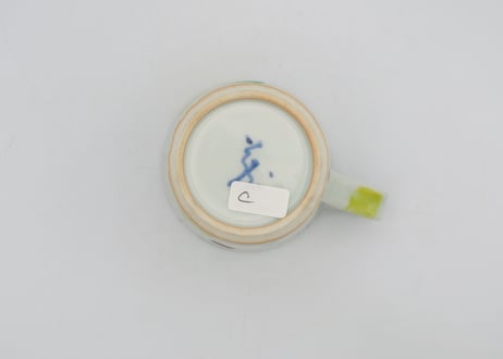 古川章蔵　色絵磁器デタラメ紋マグC