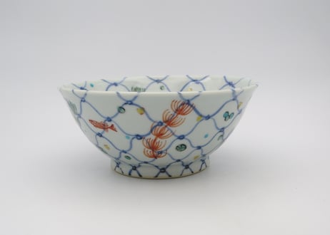 髙橋宏彰　色絵磁器水草魚中鉢