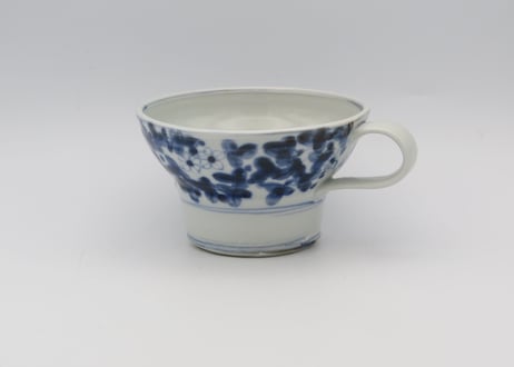 松尾貞一郎　染付磁器花のマグN2