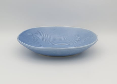 東まり子　磁器アクア釉楕円中鉢