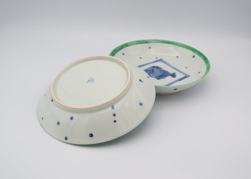 maraiya17　絵皿 古川桜 色絵磁器シダ紋楕円皿 | 工藝舎 オンラインショップ
