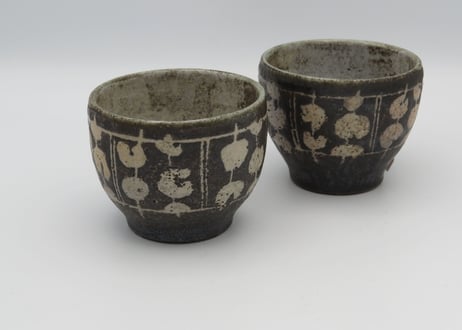 渡辺信史　陶器ロウ抜き餅花小汲み出し