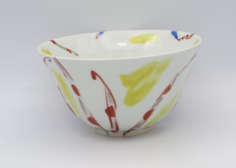 古川桜　色絵磁器ボタニカル麺鉢A