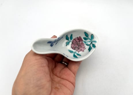 清水なお子　色絵磁器れんげ牡丹唐草
