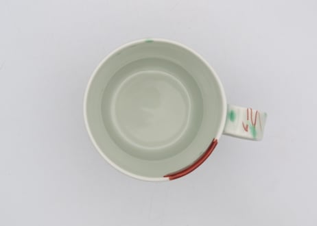 古川章蔵　色絵磁器デタラメ紋マグA