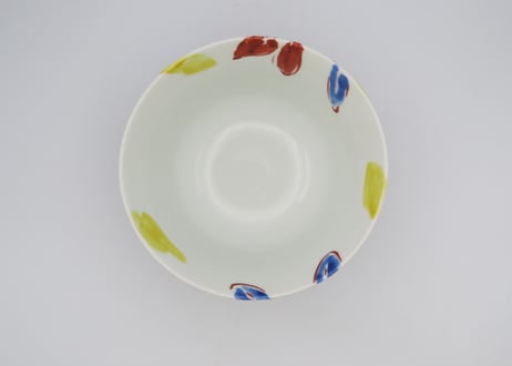古川桜　色絵磁器ボタニカル麺鉢E