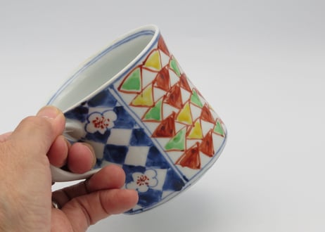 松尾貞一郎　色絵磁器マグN18
