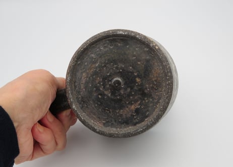渡辺信史　陶器花紋大きなスープマグ