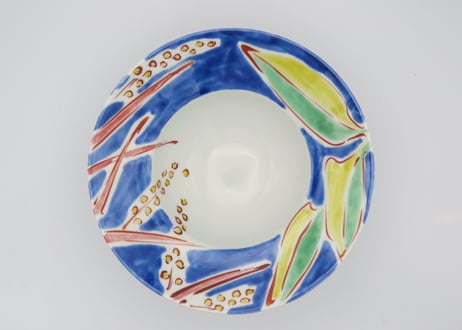 古川桜　色絵磁器ボタニカルリムボウルE