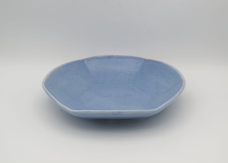 東まり子　磁器アクア釉六角中皿