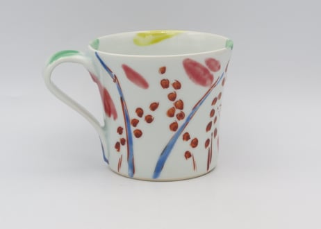 古川桜　色絵磁器ボタニカルマグB