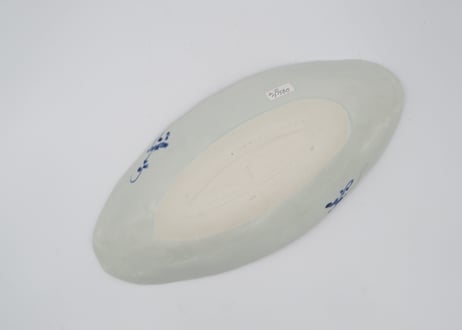 松尾貞一郎　染付磁器花紋楕円鉢2