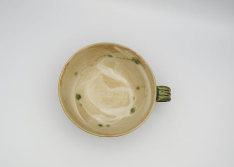東直人　織部スープカップ