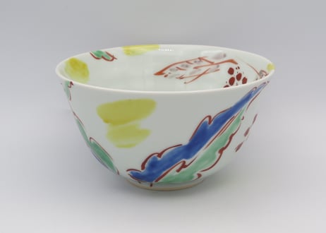 古川桜　色絵磁器ボタニカル麺鉢D