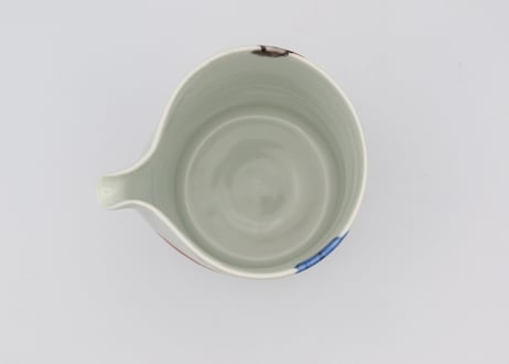 古川章蔵　色絵磁器クレマチスの片口
