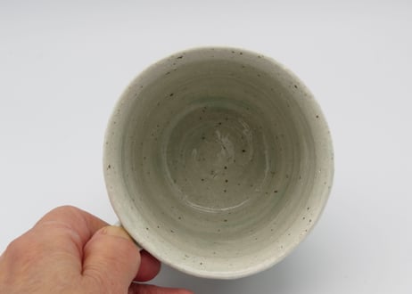 松尾三希子　色絵半磁器紫緑大振りマグC