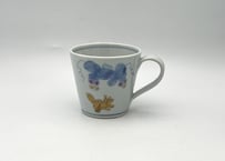 清水なお子　色絵磁器ブドウ,リス紋