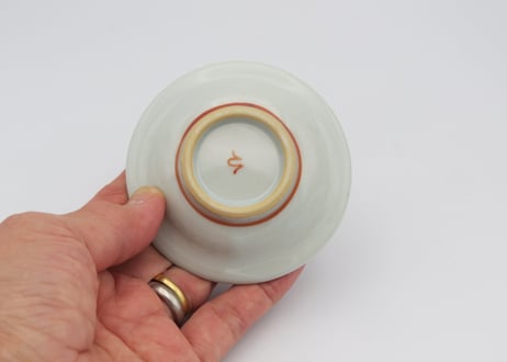 高橋宏彰　色絵磁器花蝶紋豆皿