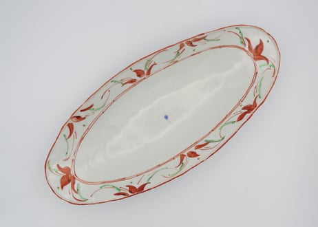 松尾貞一郎　磁器呉須赤絵楕円皿6