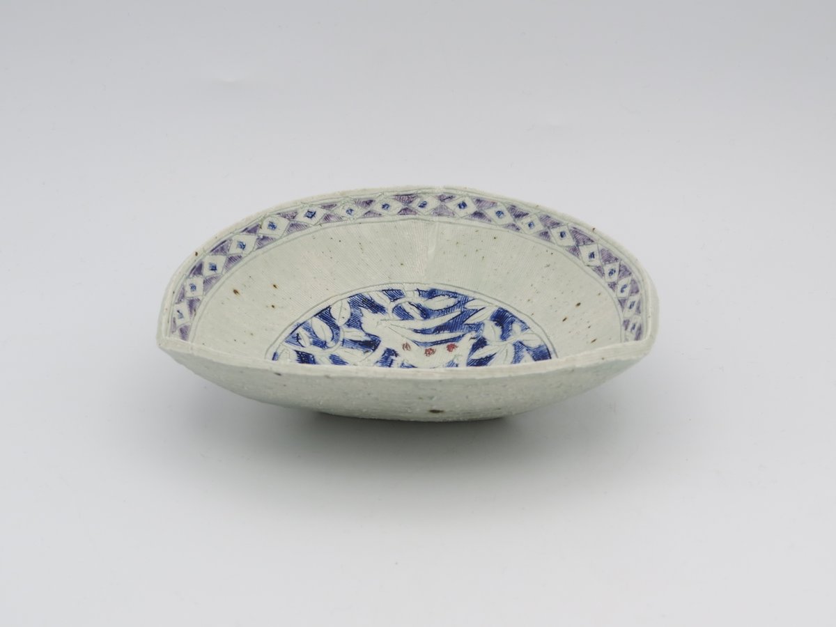 松尾三希子 半磁器青色三角皿 | 工藝舎 オンラインショップ