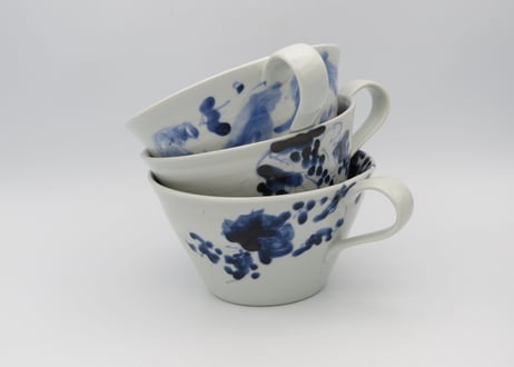 松尾貞一郎　染付磁器菊紋スープカップ5