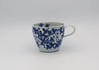 松尾貞一郎　染付磁器花ちらし（短）マグ19